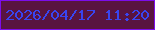 文字の大きさ：3、枠の色：7c0deb、背景の色：591440、文字の色：3945f0 無料ブログパーツのブログ時計