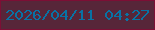 文字の大きさ：1、枠の色：7c0f35、背景の色：572639、文字の色：0873a5 無料ブログパーツのブログ時計
