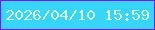 文字の大きさ：2、枠の色：7c16f7、背景の色：37d5f9、文字の色：d9ffe9 無料ブログパーツのブログ時計