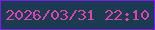 文字の大きさ：4、枠の色：7c17fa、背景の色：1a3c4f、文字の色：de40b6 無料ブログパーツのブログ時計