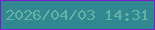 文字の大きさ：1、枠の色：7c1bc8、背景の色：318891、文字の色：63b2a3 無料ブログパーツのブログ時計