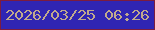 文字の大きさ：1、枠の色：7c1c3f、背景の色：3025b3、文字の色：c0a98d 無料ブログパーツのブログ時計