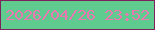 文字の大きさ：4、枠の色：7c215c、背景の色：5fcb8f、文字の色：e978b2 無料ブログパーツのブログ時計