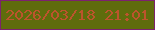 文字の大きさ：3、枠の色：7c226e、背景の色：5f6c0c、文字の色：bd542d 無料ブログパーツのブログ時計