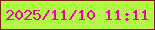 文字の大きさ：3、枠の色：7c230d、背景の色：b3f948、文字の色：e700a8 無料ブログパーツのブログ時計