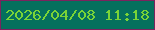 文字の大きさ：1、枠の色：7c235e、背景の色：05705d、文字の色：7ad437 無料ブログパーツのブログ時計
