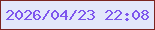 文字の大きさ：2、枠の色：7c2521、背景の色：e2e7fb、文字の色：7e56ed 無料ブログパーツのブログ時計