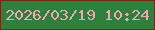 文字の大きさ：1、枠の色：7c2710、背景の色：2e813d、文字の色：faa5b6 無料ブログパーツのブログ時計