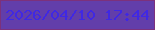 文字の大きさ：5、枠の色：7c317c、背景の色：623eaa、文字の色：4028e3 無料ブログパーツのブログ時計
