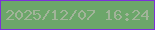 文字の大きさ：2、枠の色：7c31d9、背景の色：6ca66a、文字の色：a1b499 無料ブログパーツのブログ時計