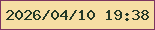 文字の大きさ：3、枠の色：7c3460、背景の色：f6dea4、文字の色：233827 無料ブログパーツのブログ時計