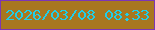 文字の大きさ：1、枠の色：7c36b6、背景の色：a87720、文字の色：1fcee9 無料ブログパーツのブログ時計