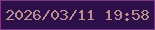 文字の大きさ：2、枠の色：7c3785、背景の色：2d0f49、文字の色：bc8e8f 無料ブログパーツのブログ時計
