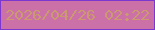 文字の大きさ：5、枠の色：7c38ce、背景の色：cc71a8、文字の色：cb9870 無料ブログパーツのブログ時計