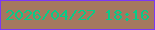 文字の大きさ：3、枠の色：7c38f6、背景の色：a5785f、文字の色：07cb88 無料ブログパーツのブログ時計