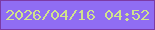 文字の大きさ：1、枠の色：7c3aa5、背景の色：906df3、文字の色：d0e38d 無料ブログパーツのブログ時計