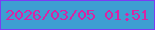 文字の大きさ：4、枠の色：7c3bf3、背景の色：3e9ed2、文字の色：d824a4 無料ブログパーツのブログ時計