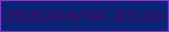 文字の大きさ：1、枠の色：7c3ccf、背景の色：0c2476、文字の色：480861 無料ブログパーツのブログ時計