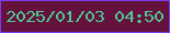文字の大きさ：1、枠の色：7c3df0、背景の色：64123d、文字の色：52c693 無料ブログパーツのブログ時計