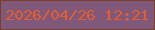 文字の大きさ：2、枠の色：7c3e29、背景の色：7f587a、文字の色：e25e31 無料ブログパーツのブログ時計