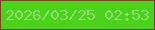 文字の大きさ：4、枠の色：7c4424、背景の色：4cd21c、文字の色：8bdd6c 無料ブログパーツのブログ時計
