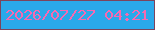 文字の大きさ：5、枠の色：7c445c、背景の色：2aa9ea、文字の色：f769b1 無料ブログパーツのブログ時計