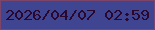 文字の大きさ：3、枠の色：7c4569、背景の色：3f4590、文字の色：2a072d 無料ブログパーツのブログ時計