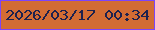 文字の大きさ：1、枠の色：7c45fa、背景の色：d26c34、文字の色：1c214e 無料ブログパーツのブログ時計