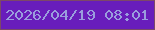 文字の大きさ：4、枠の色：7c4867、背景の色：681dbb、文字の色：9a9ddd 無料ブログパーツのブログ時計