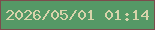 文字の大きさ：1、枠の色：7c4c4d、背景の色：559966、文字の色：d8d3ab 無料ブログパーツのブログ時計