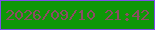 文字の大きさ：4、枠の色：7c4dea、背景の色：0e9707、文字の色：8d4b64 無料ブログパーツのブログ時計