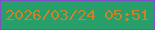 文字の大きさ：4、枠の色：7c51c6、背景の色：289f6b、文字の色：ca832b 無料ブログパーツのブログ時計