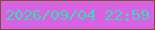 文字の大きさ：4、枠の色：7c5329、背景の色：d961e4、文字の色：37dcb1 無料ブログパーツのブログ時計