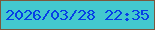 文字の大きさ：1、枠の色：7c573c、背景の色：43c8cf、文字の色：0640e6 無料ブログパーツのブログ時計