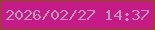文字の大きさ：2、枠の色：7c5807、背景の色：c61a88、文字の色：b39ab7 無料ブログパーツのブログ時計