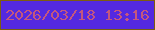 文字の大きさ：3、枠の色：7c5d0f、背景の色：5429e0、文字の色：c4577d 無料ブログパーツのブログ時計