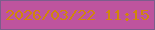 文字の大きさ：1、枠の色：7c5d8c、背景の色：be549e、文字の色：d0860b 無料ブログパーツのブログ時計