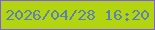 文字の大きさ：5、枠の色：7c5de9、背景の色：b2d510、文字の色：5c81b7 無料ブログパーツのブログ時計