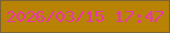 文字の大きさ：3、枠の色：7c6235、背景の色：b88204、文字の色：eb36a9 無料ブログパーツのブログ時計
