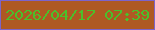 文字の大きさ：4、枠の色：7c64cb、背景の色：ae5923、文字の色：4ac02b 無料ブログパーツのブログ時計