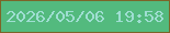 文字の大きさ：4、枠の色：7c6529、背景の色：53ba7e、文字の色：9fded2 無料ブログパーツのブログ時計