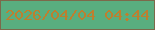 文字の大きさ：3、枠の色：7c694a、背景の色：59ae7f、文字の色：be7f2f 無料ブログパーツのブログ時計