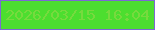 文字の大きさ：2、枠の色：7c69d3、背景の色：4cde2f、文字の色：77da3e 無料ブログパーツのブログ時計