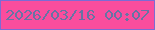 文字の大きさ：3、枠の色：7c6bd4、背景の色：fa4d9d、文字の色：6873a4 無料ブログパーツのブログ時計