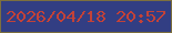 文字の大きさ：1、枠の色：7c6f3e、背景の色：323e83、文字の色：c34238 無料ブログパーツのブログ時計