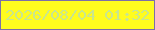 文字の大きさ：1、枠の色：7c6fa8、背景の色：fffc1e、文字の色：c9e68e 無料ブログパーツのブログ時計