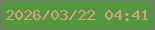 文字の大きさ：2、枠の色：7c7080、背景の色：52993e、文字の色：dd9c83 無料ブログパーツのブログ時計
