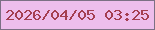 文字の大きさ：1、枠の色：7c7084、背景の色：eebeec、文字の色：a43e51 無料ブログパーツのブログ時計