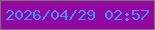 文字の大きさ：1、枠の色：7c717b、背景の色：9307a0、文字の色：4193fb 無料ブログパーツのブログ時計