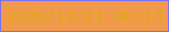 文字の大きさ：5、枠の色：7c71f2、背景の色：f29a4c、文字の色：dca919 無料ブログパーツのブログ時計